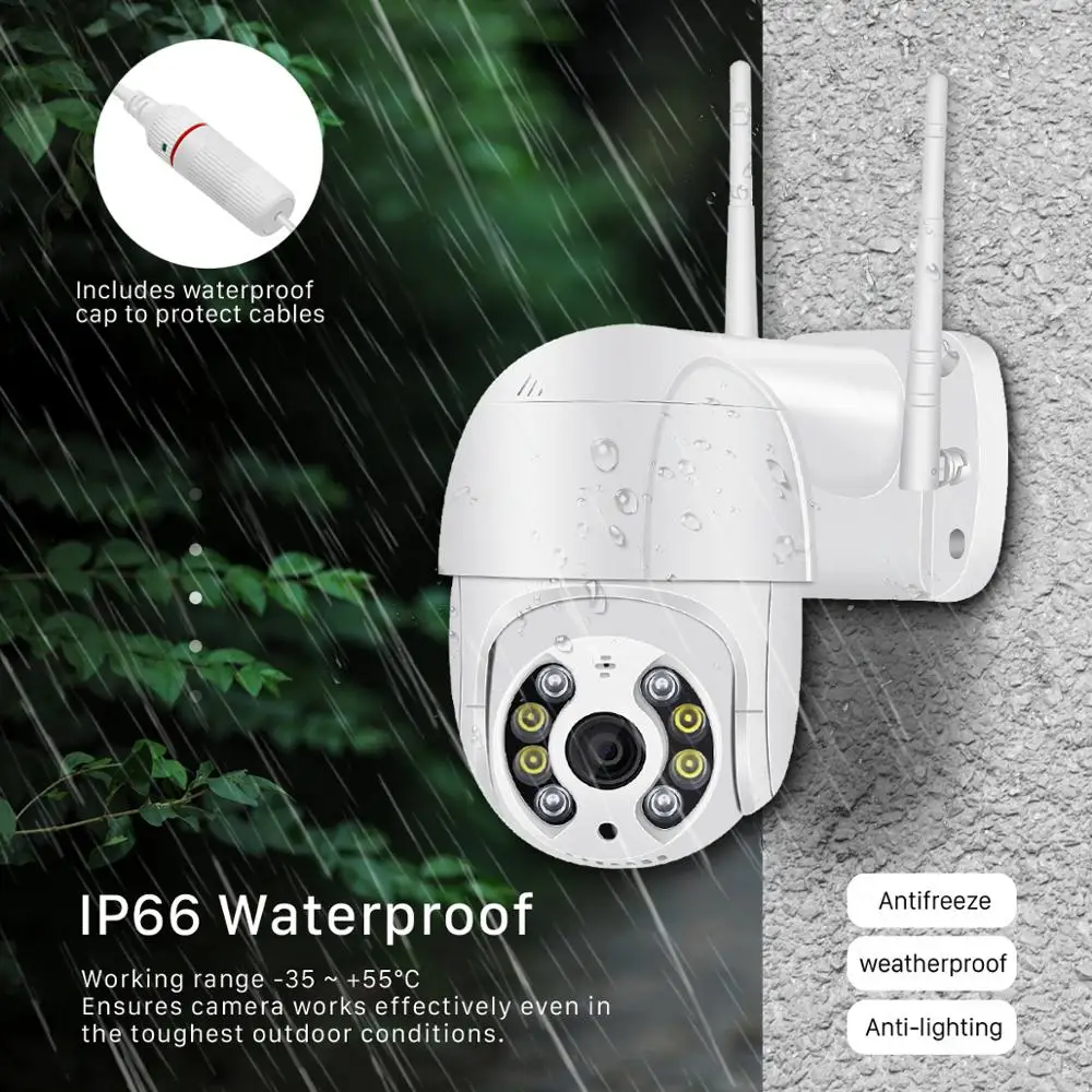5MP PTZ IP Camera Wifi Outdoor AI Human Detection Audio 1080P Wireless Security CCTV Camera P2P RTSP 4X Digital Zoom Wifi Camera - Image 4