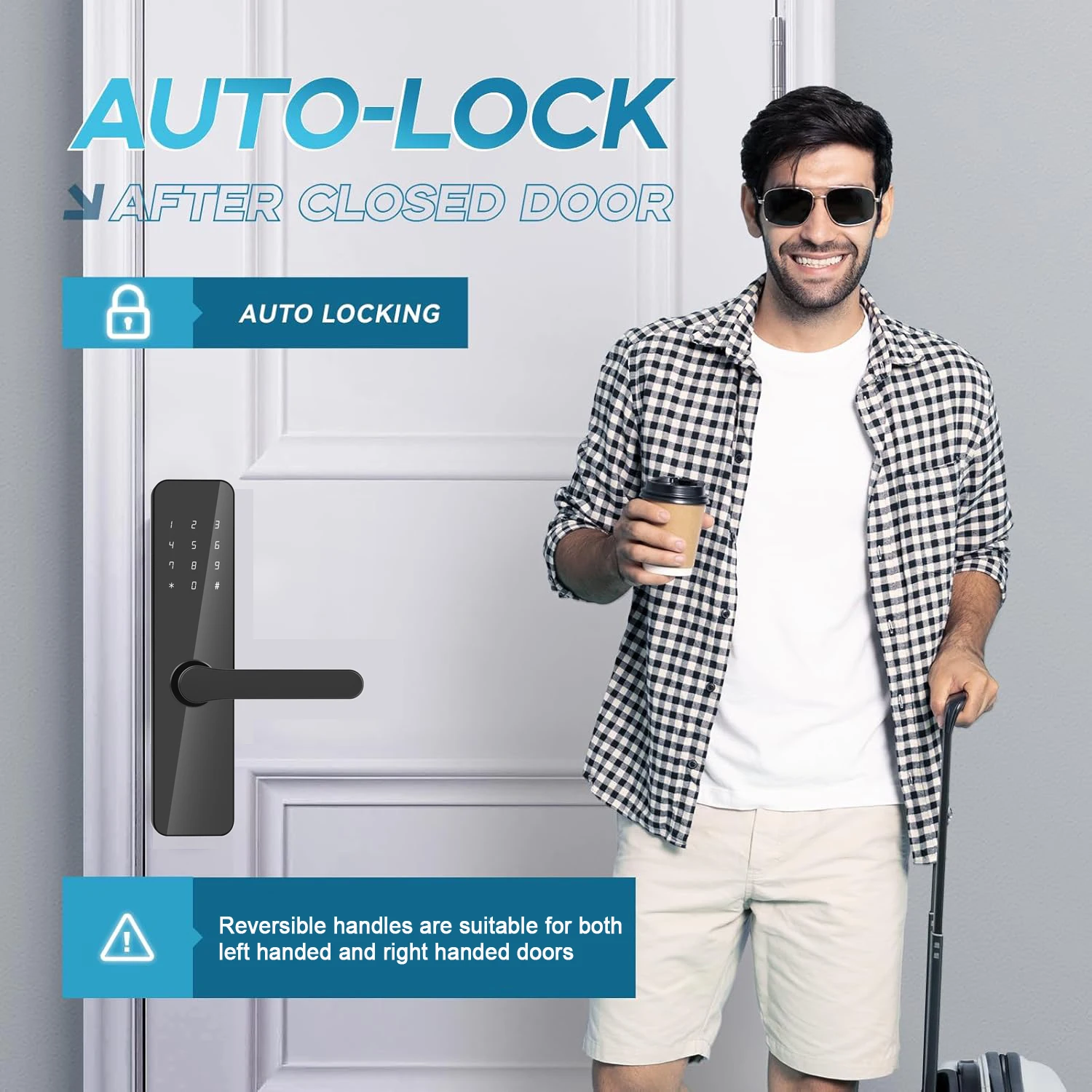 Smart Door Lock with TTlock/TThotel App, App Control, 6+ Month Standby, EU Warehouse, for Apartments, Hotels & Home Use - Image 4