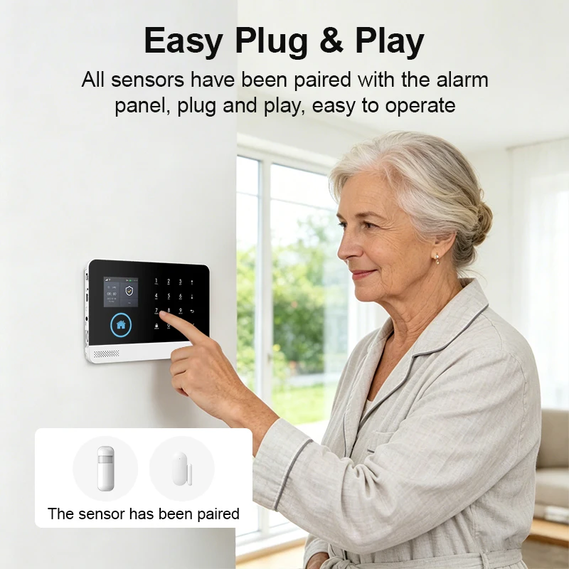 GSM Alarm System for Home Works with TUYA Smart Home App Burglar Security 433MHz 2G WiFi Alarm Wireless Control PG103 - Image 3