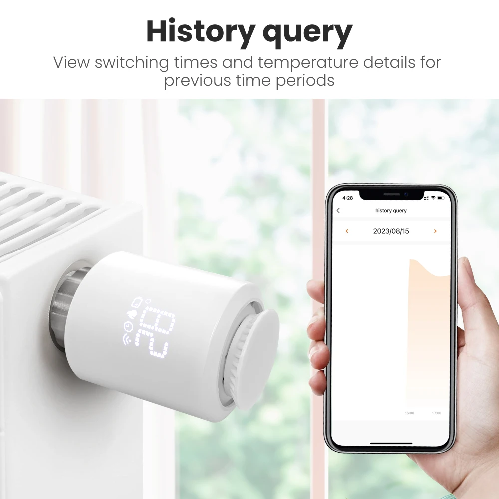 AVATTO ZigBee3.0 Thermostat Radiator Actuator Smart TRV Thermostatic Valve Controller Works With Tuya Alexa Google Home Alice - Image 3