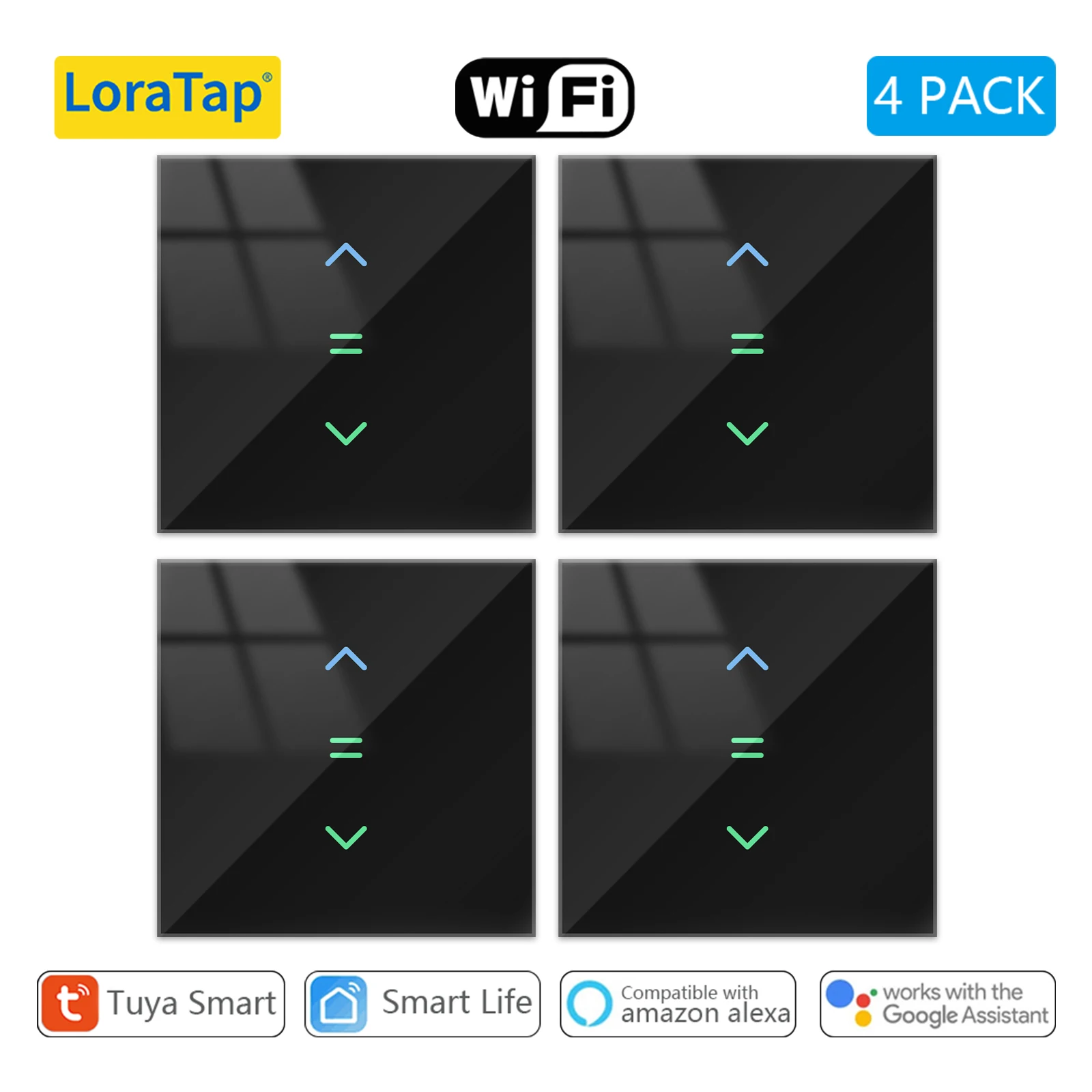 LoraTap WiFi Curtains Blinds Roller Shutter Switch Backlight Tuya Smart Life App Remote Control Google Home Alexa Voice - Image 9