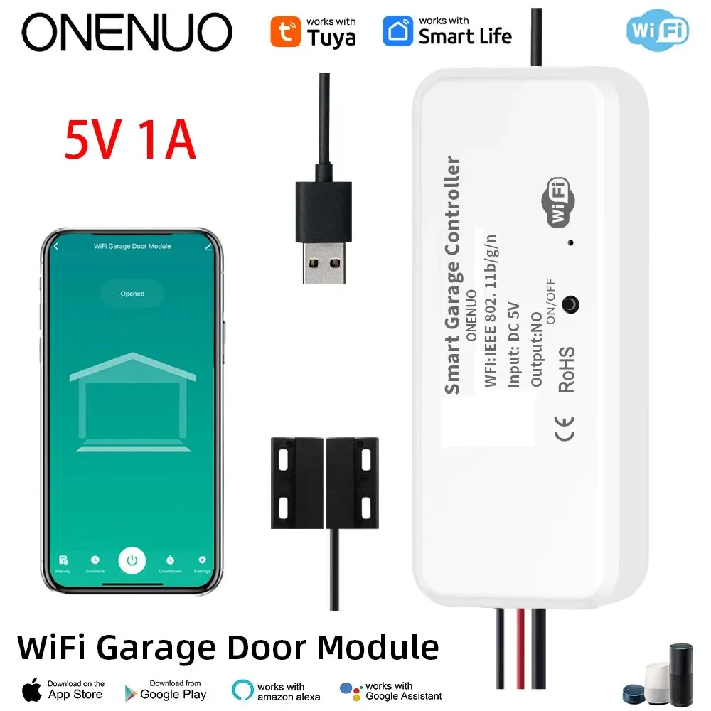 Tuya WiFi Switch Garage Door Controller Smart Door Opener Work with Alexa Google Home Smart Life Tuya APP Control No Hub Require - Image 9