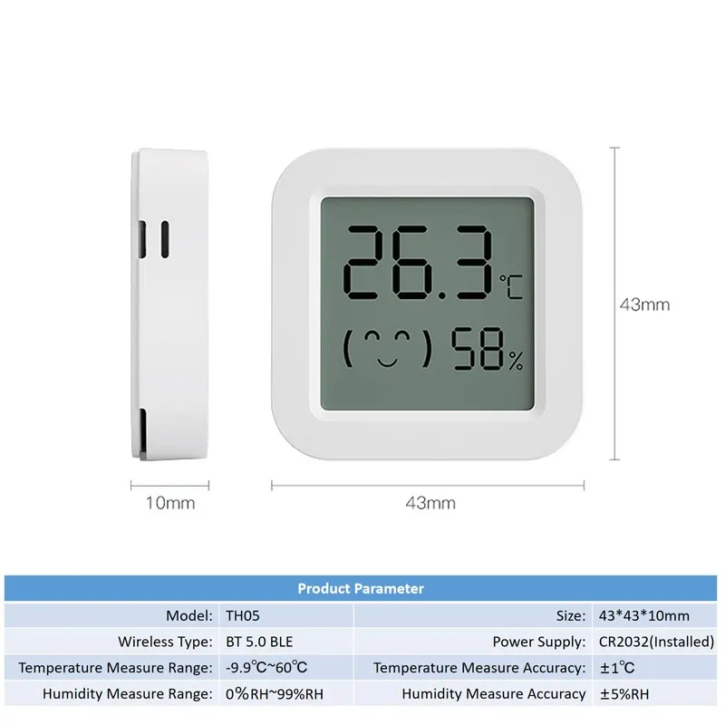 Tuya Temperature Humidity Sensor Mini LCD Display Compatible with BT APP Remote Control Thermometer Hygrometer - Image 6