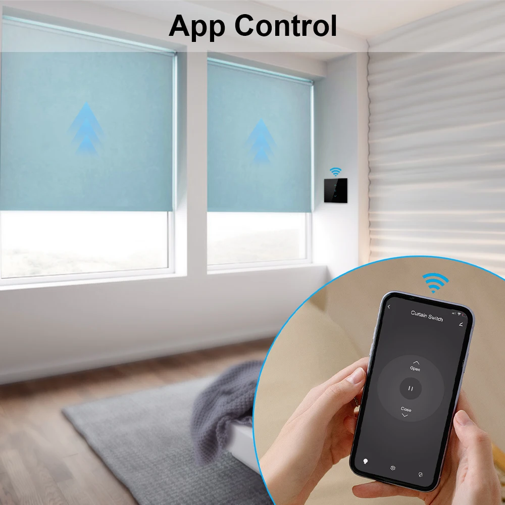 LoraTap WiFi Curtains Blinds Roller Shutter Switch Backlight Tuya Smart Life App Remote Control Google Home Alexa Voice - Image 4