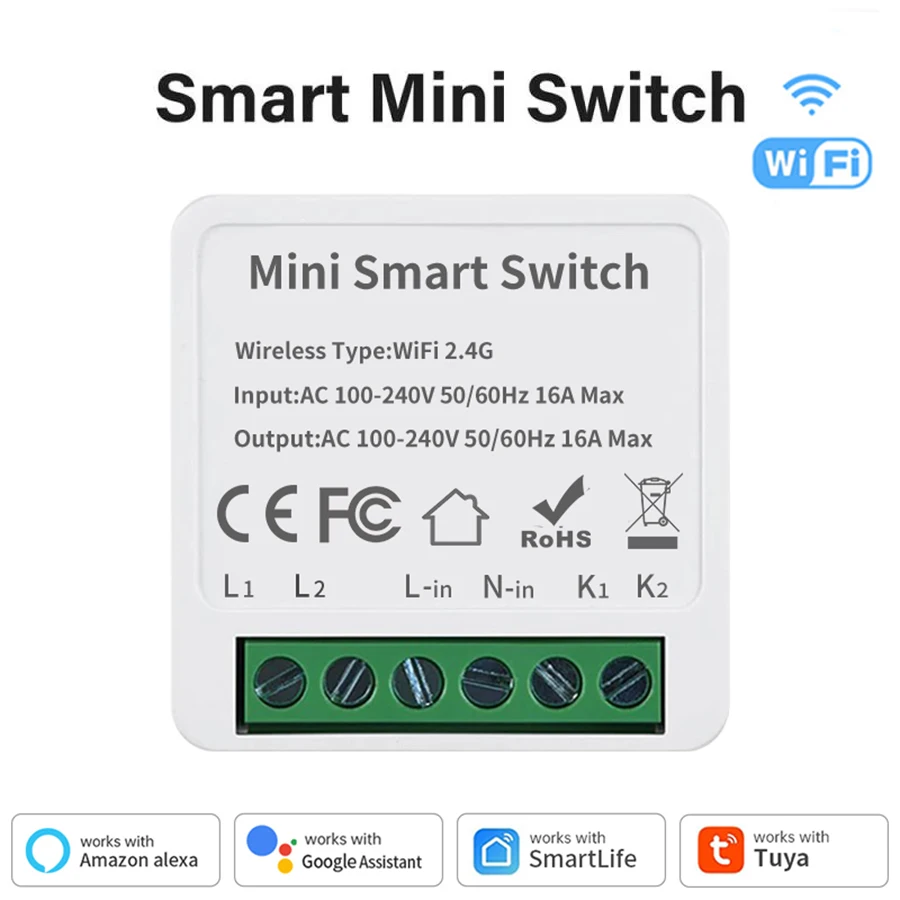 Smart WiFi/Zigbee 3.0 Switch 16A 20A Module Relay Breaker 2-way Control Work with Tuya Smart Life APP Alexa Home Assistant - Image 8