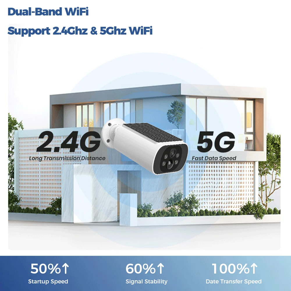 ALEVIO 2.5K Outdoor Solar Camera Wireless Cam WIFI Ultra Standby Time PIR Motion Light Color Night Vision AI Detect Battery Cam - Image 5