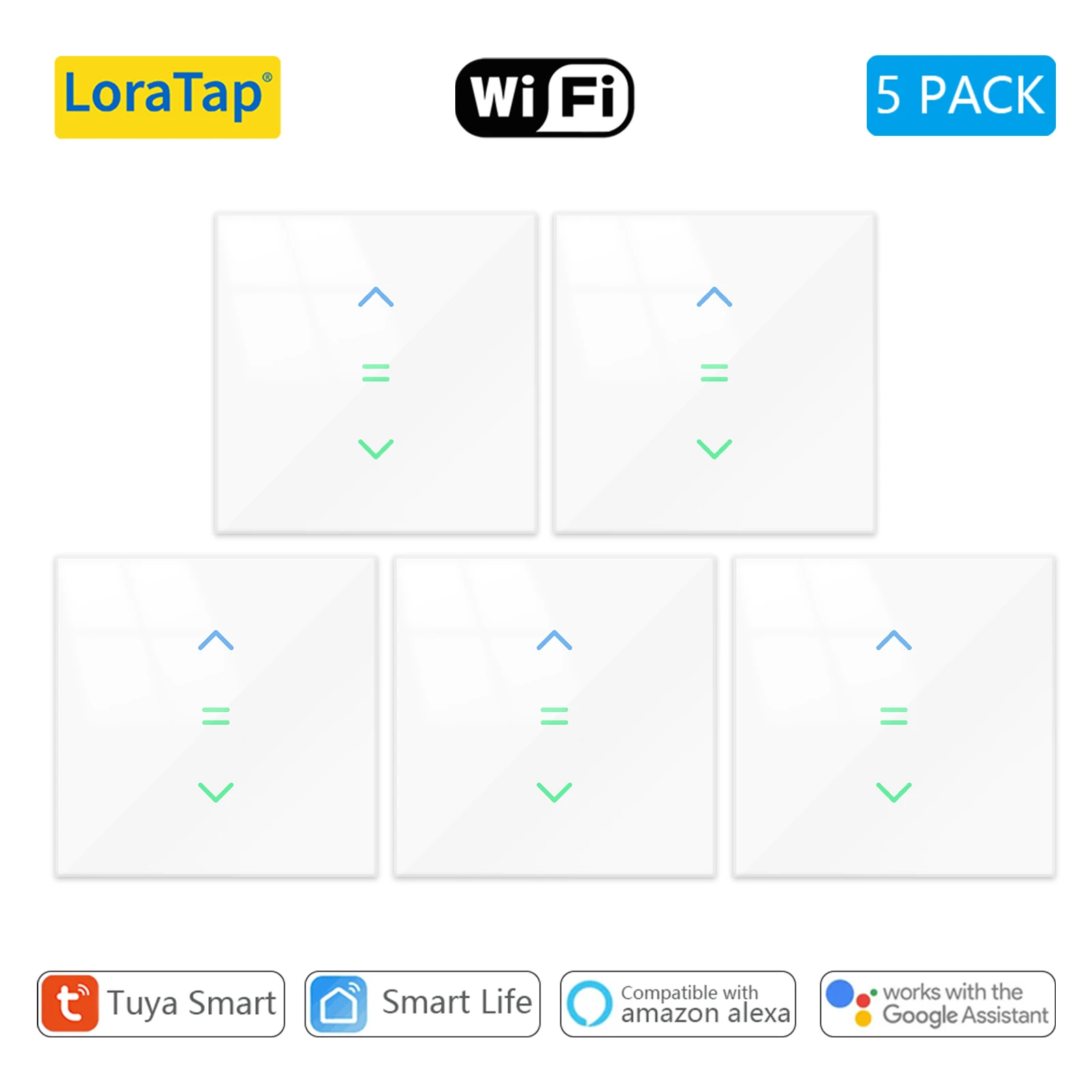 LoraTap WiFi Curtains Blinds Roller Shutter Switch Backlight Tuya Smart Life App Remote Control Google Home Alexa Voice - Image 13