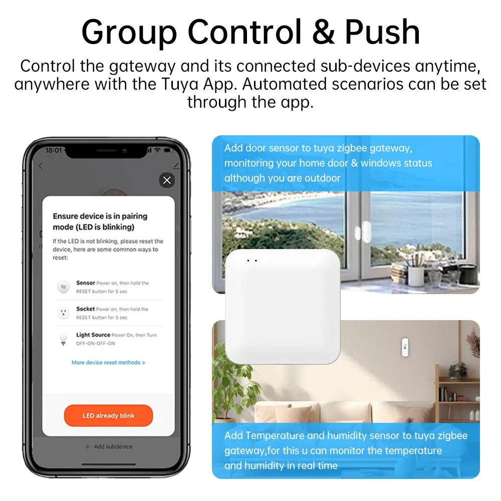 Tuya Multi-Mode ZigBee Bluetooth Gateway Hub Wireless Smart Home Appliances Remote Controller Bridge Support Alexa Google Home - Image 6