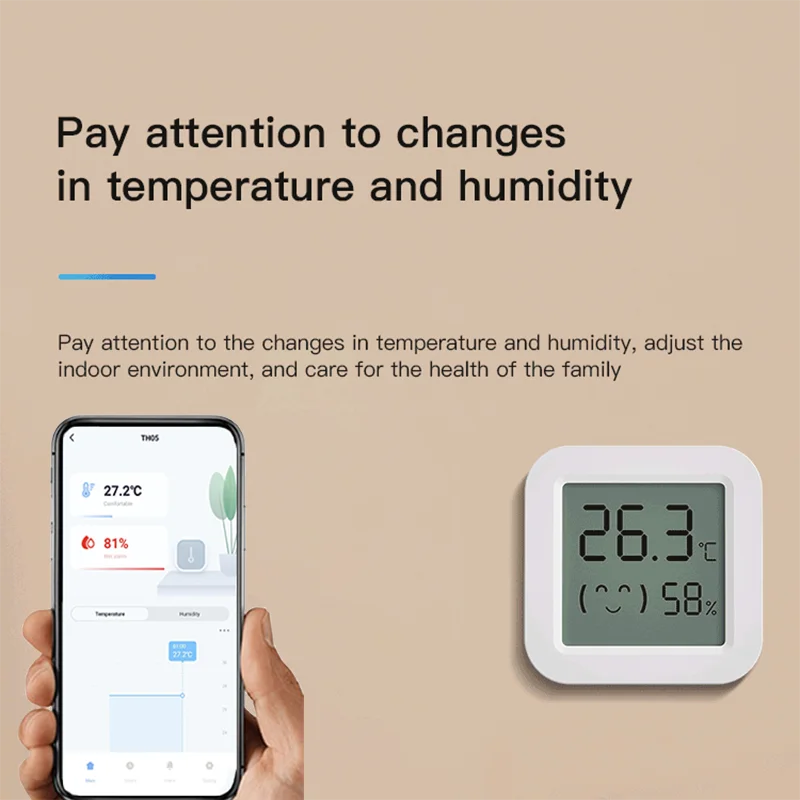 Tuya Temperature Humidity Sensor Mini LCD Display Compatible with BT APP Remote Control Thermometer Hygrometer - Image 2