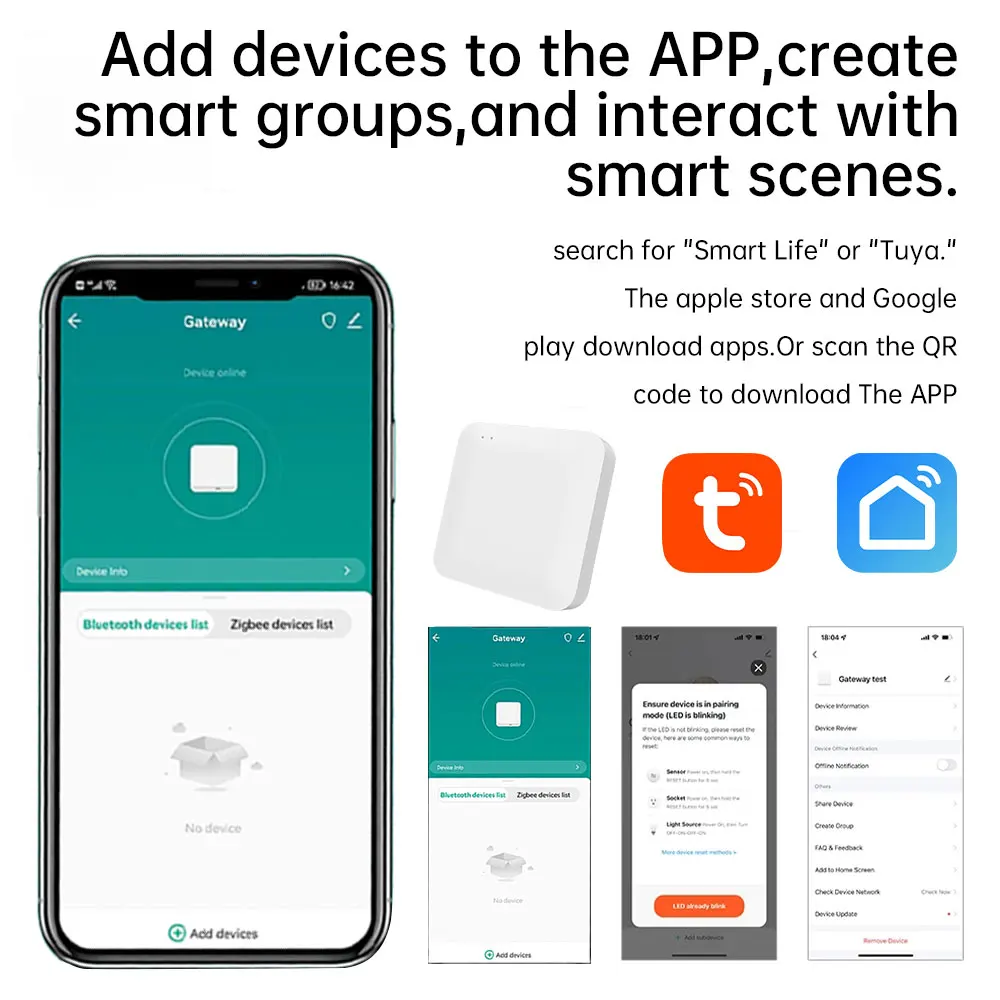 Tuya Multi-Mode ZigBee Bluetooth Gateway Hub Wireless Smart Home Appliances Remote Controller Bridge Support Alexa Google Home - Image 2