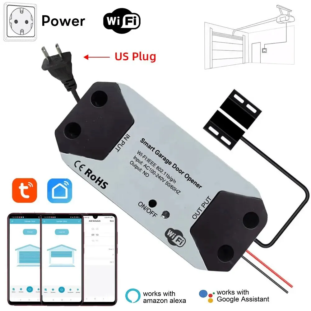 Tuya WiFi Switch Garage Door Controller Smart Door Opener Work with Alexa Google Home Smart Life Tuya APP Control No Hub Require - Image 11