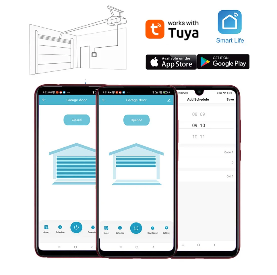 Tuya WiFi Switch Garage Door Controller Smart Door Opener Work with Alexa Google Home Smart Life Tuya APP Control No Hub Require - Image 3