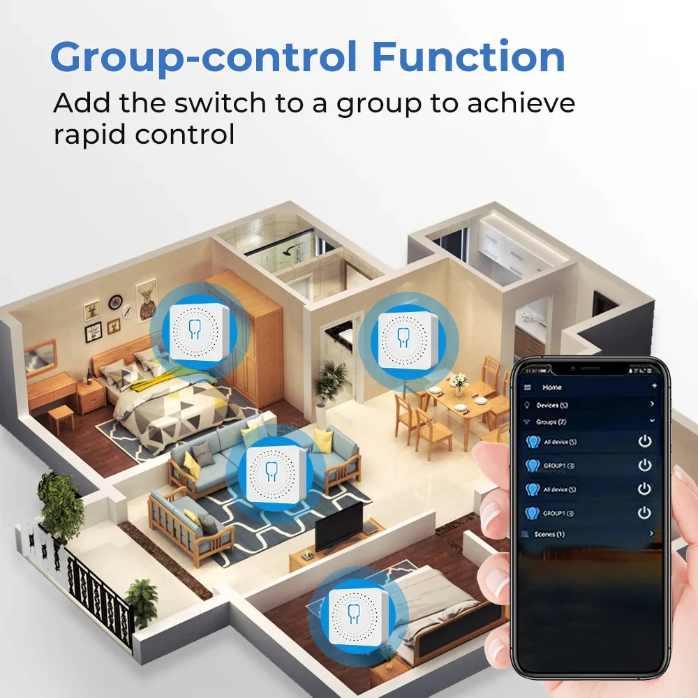 Smart WiFi/Zigbee 3.0 Switch 16A 20A Module Relay Breaker 2-way Control Work with Tuya Smart Life APP Alexa Home Assistant - Image 4