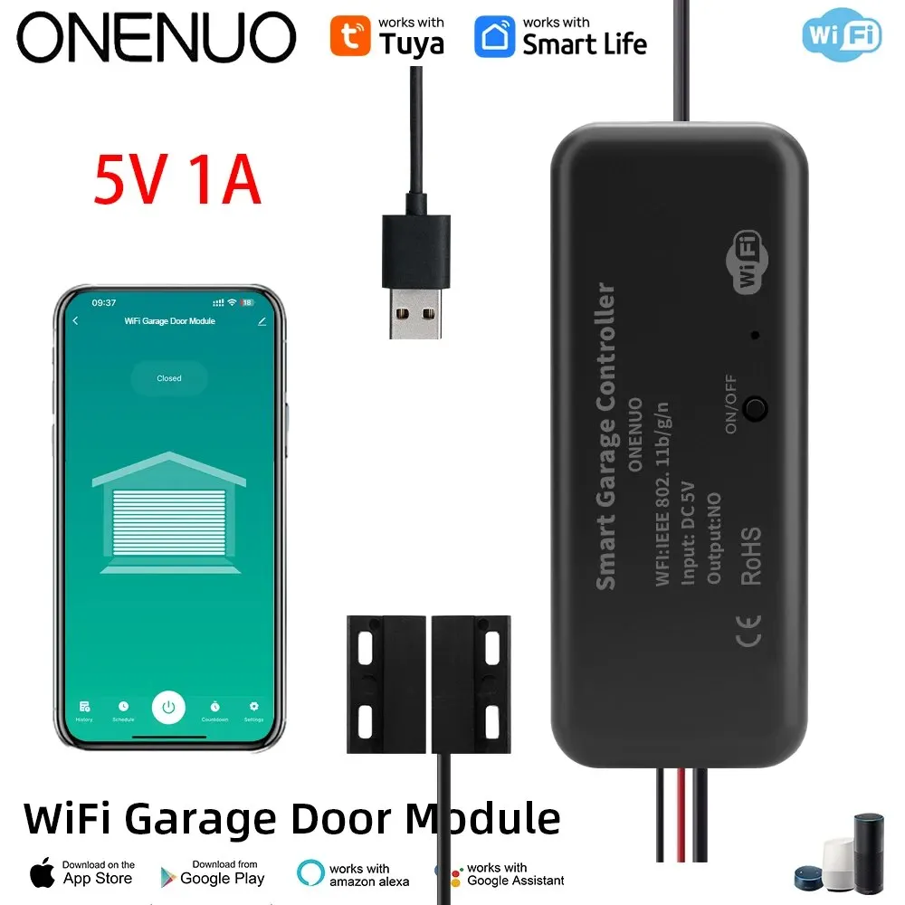 Tuya WiFi Switch Garage Door Controller Smart Door Opener Work with Alexa Google Home Smart Life Tuya APP Control No Hub Require - Image 7